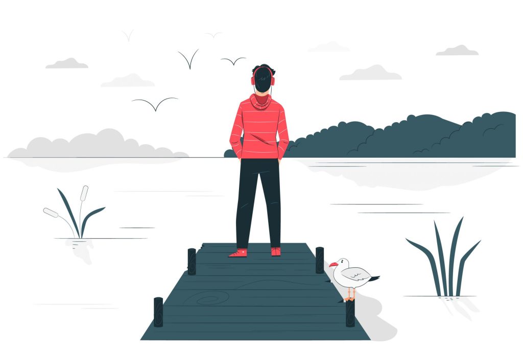 Man with Nature Illustration