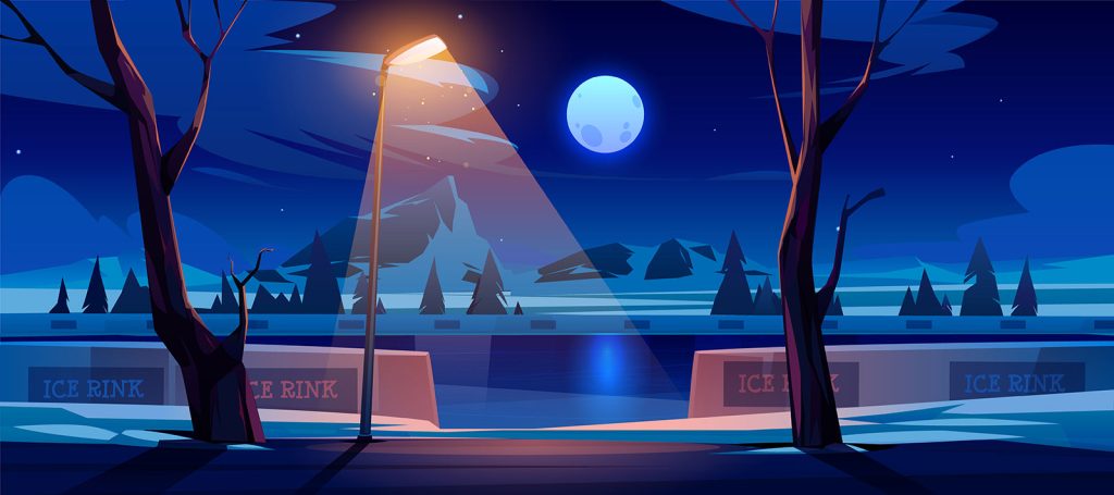 Ice Rink at Night