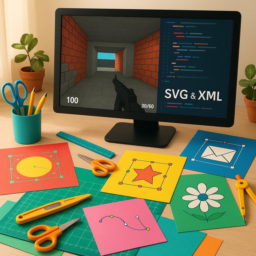 3D FPS engine SVG XML