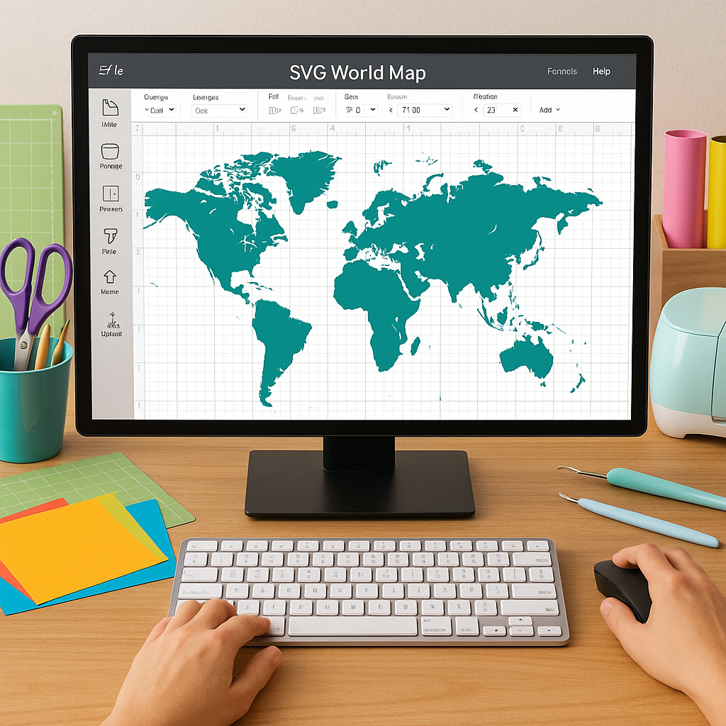 SVG world map for data visualization
