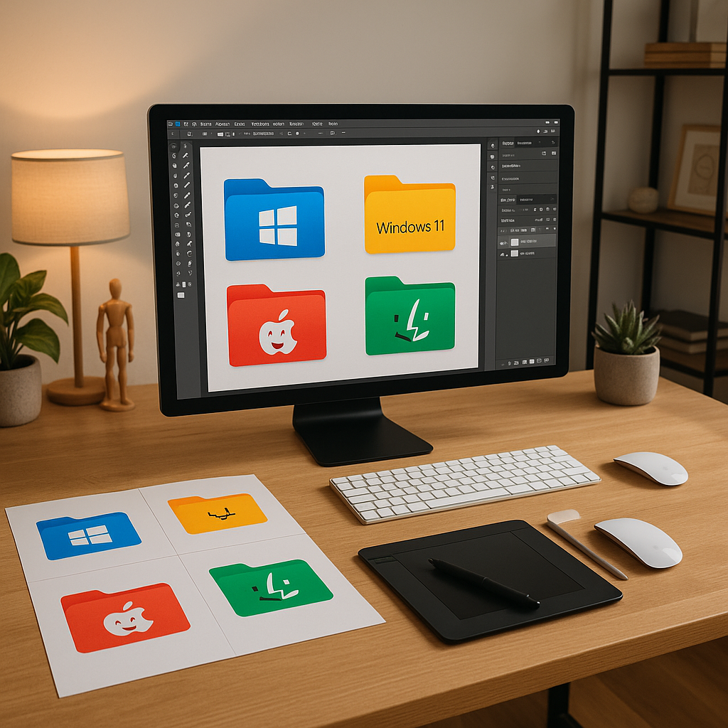 Windows 11 and macOS folder icon SVG