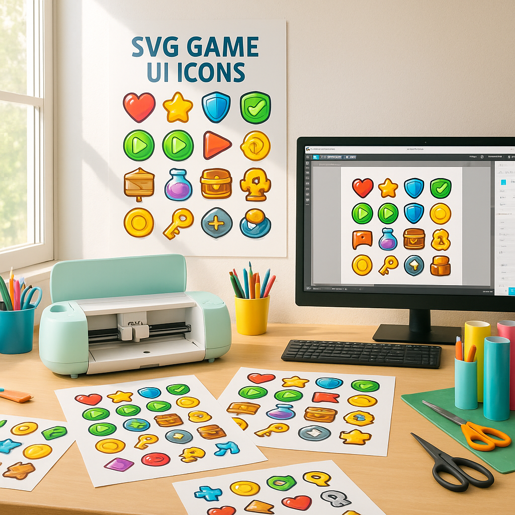 game UI icons SVG