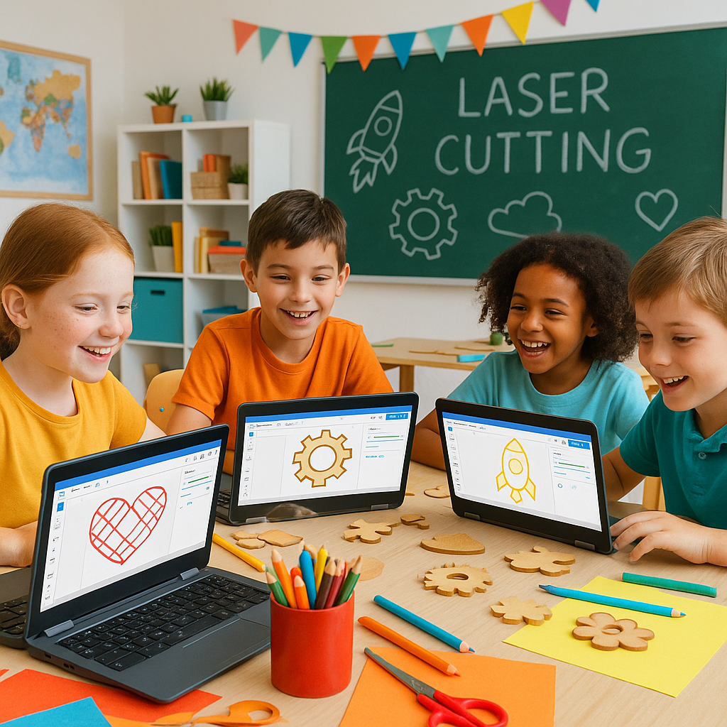 lightweight SVG editor for teaching kids laser cutting