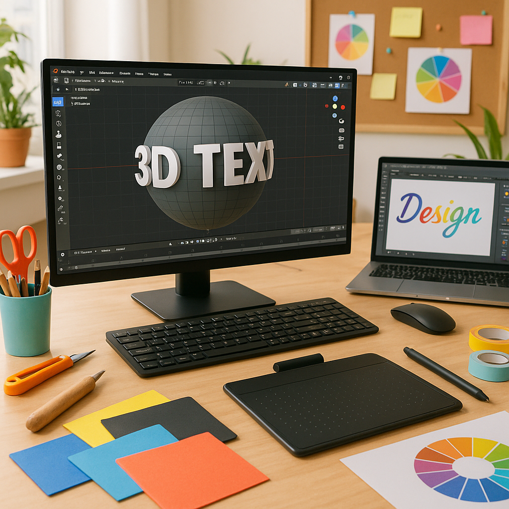 wrap SVG RTL text around sphere in Blender