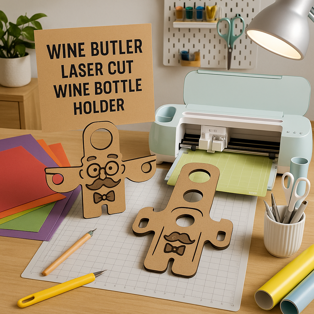 Wine Butler Laser Cut Wine Bottle Holder